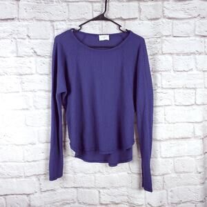 Everly waffle knit tee top shirt medium purple